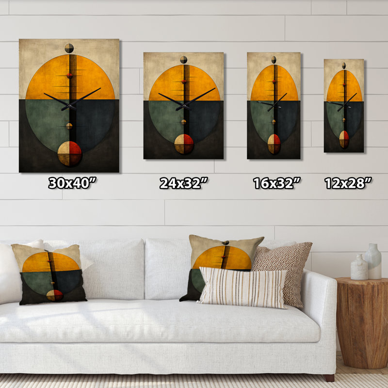Horloge murale moderne, H 28 po x l 12 po x P 1 po