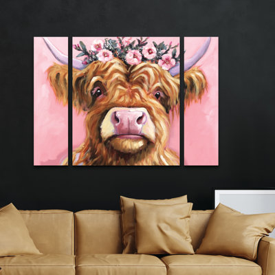 Ensemble de 3 panneaux - Lucia Stewart «Grace of The Glen», art mural sur toile pour le salon, la chambre à coucher ou le bureau par Trademark Fine Art