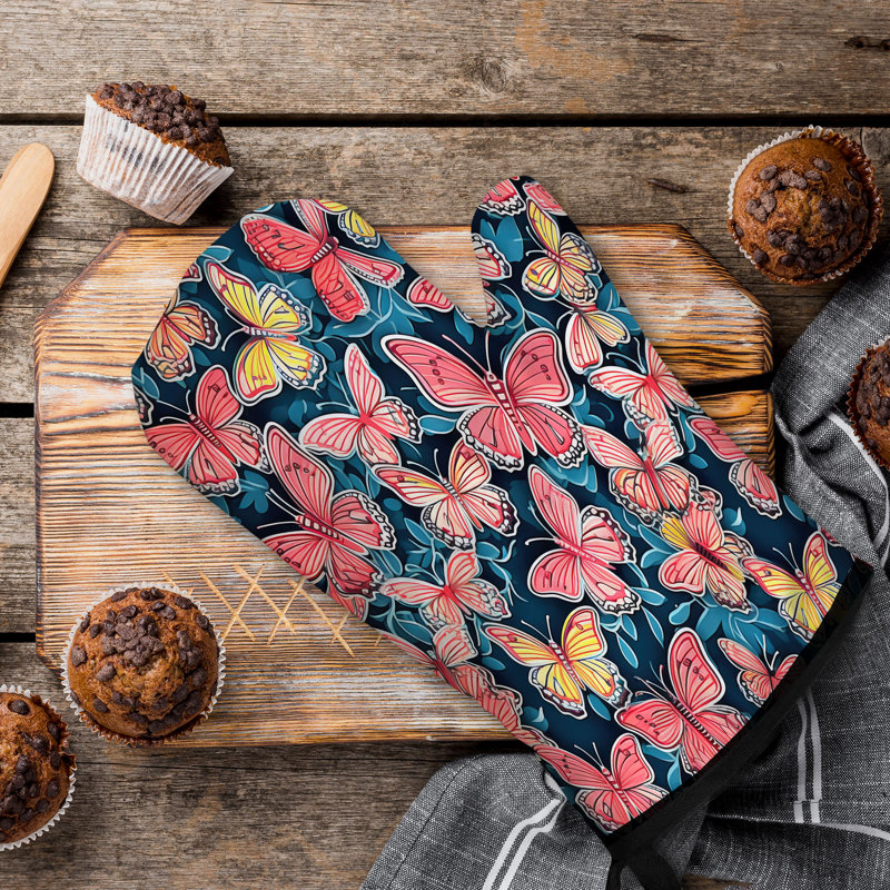 Delicate Wings Oven Mitt Cotton Twill
