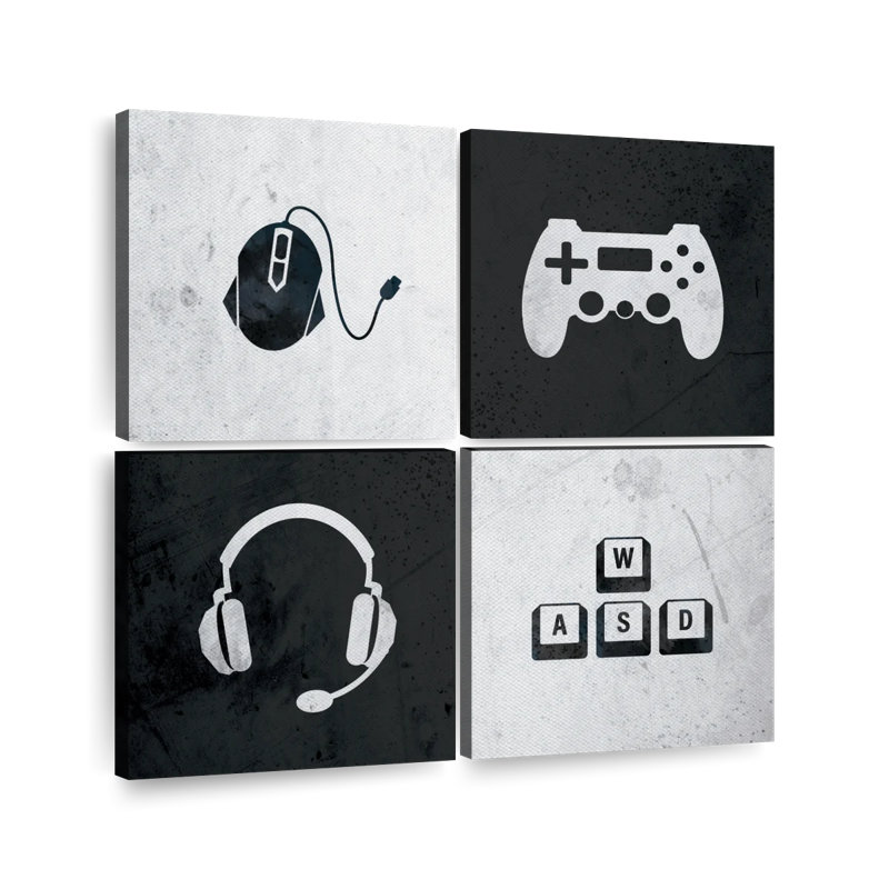 Gamer Essentials 4 pièces, H 32 po x l 32 po x P 1,25 po