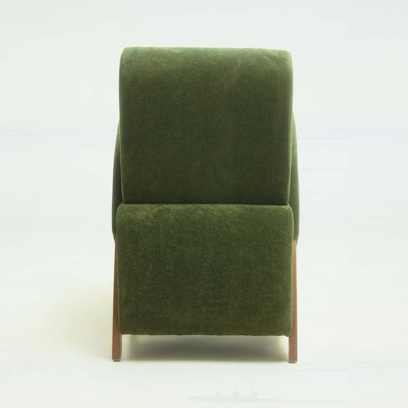 Chaise d'appoint élégante avec pieds, parfaite pour les salons compacts et les coins confortables, Vert foncé