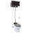 Dark Oak High Tank Pull Chain Toilet with Round Bowl and Satin Z Pipe-88752564