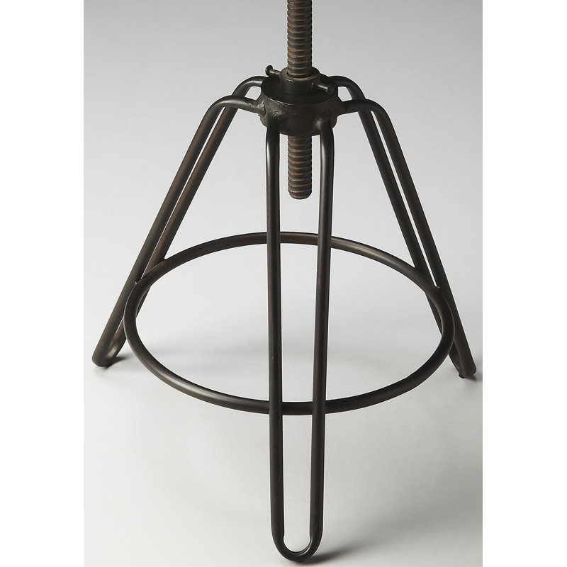 Mango Solid Wood Adjustable Height Bar Stool