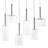 Abe 6 - Light Chrome Kitchen Island Pendant
