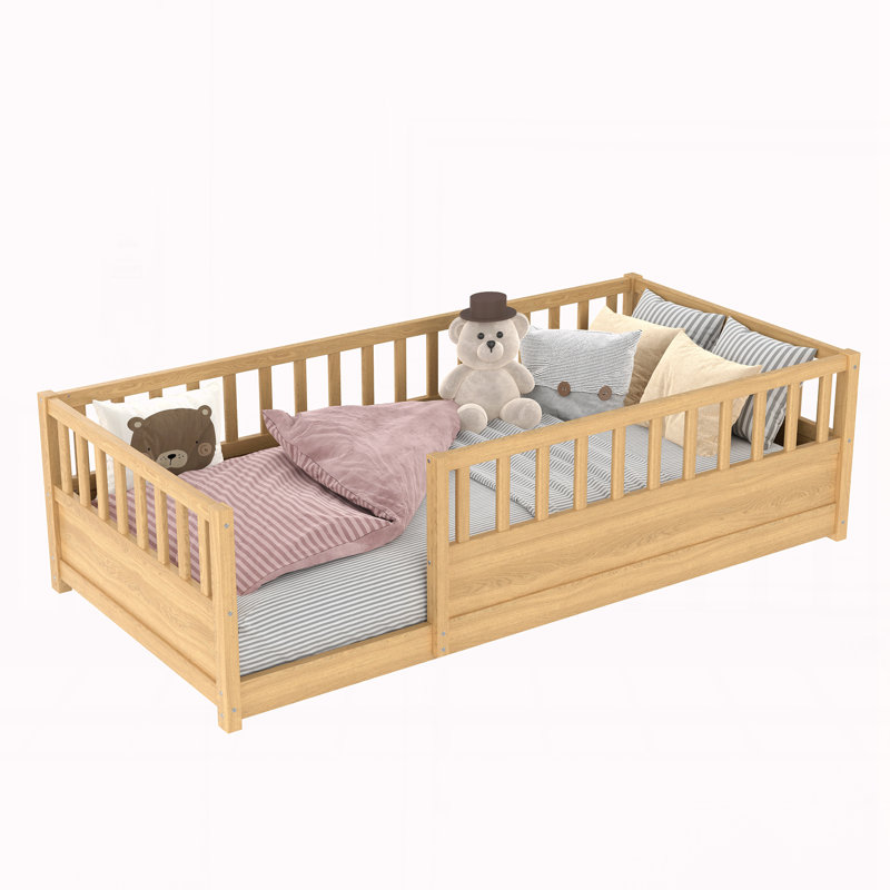 Size Floor Bed, Natural, Twin
