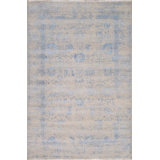 Transitional Silver/L. Blue Area Rug