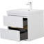 Meuble-lavabo mural 24 po avec lavabo, armoire de rangement flottante, comptoir en résine de pierre et tiroirs à fermeture en douceur 24 po-116332603