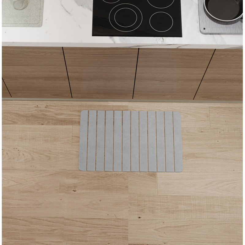 Tapis de cuisine Dianeli, Rectangle 1 pi 9 po x 2 pi 10 po, Gris