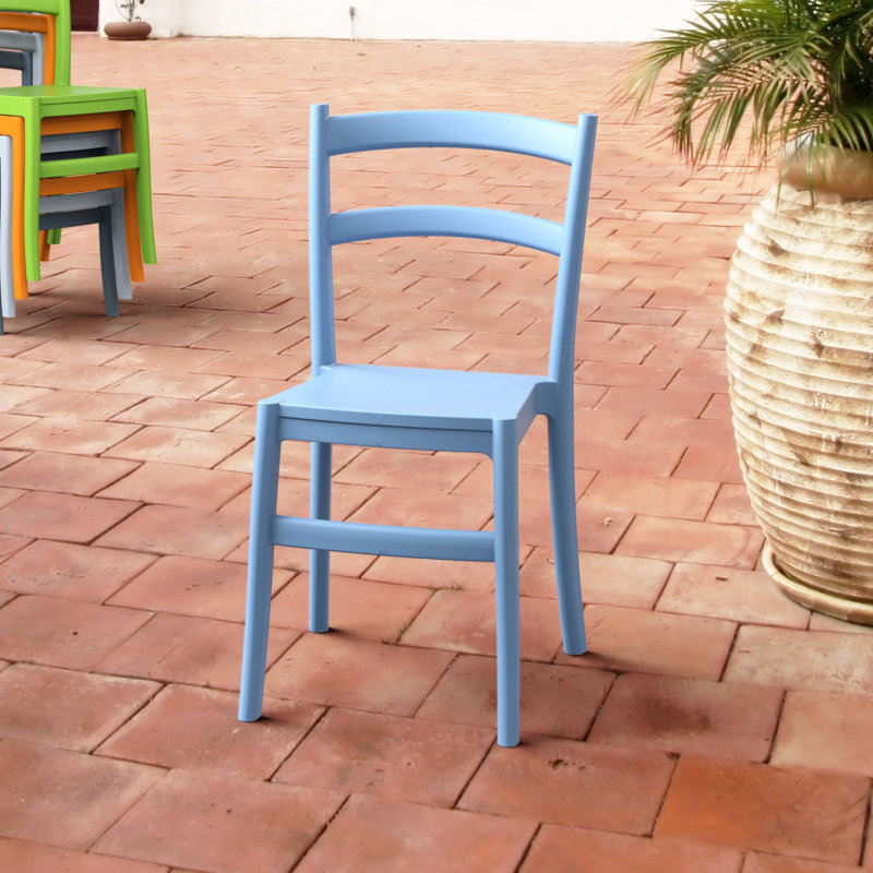 Jantzen 18'' H Stacking Side Chair, Light Blue