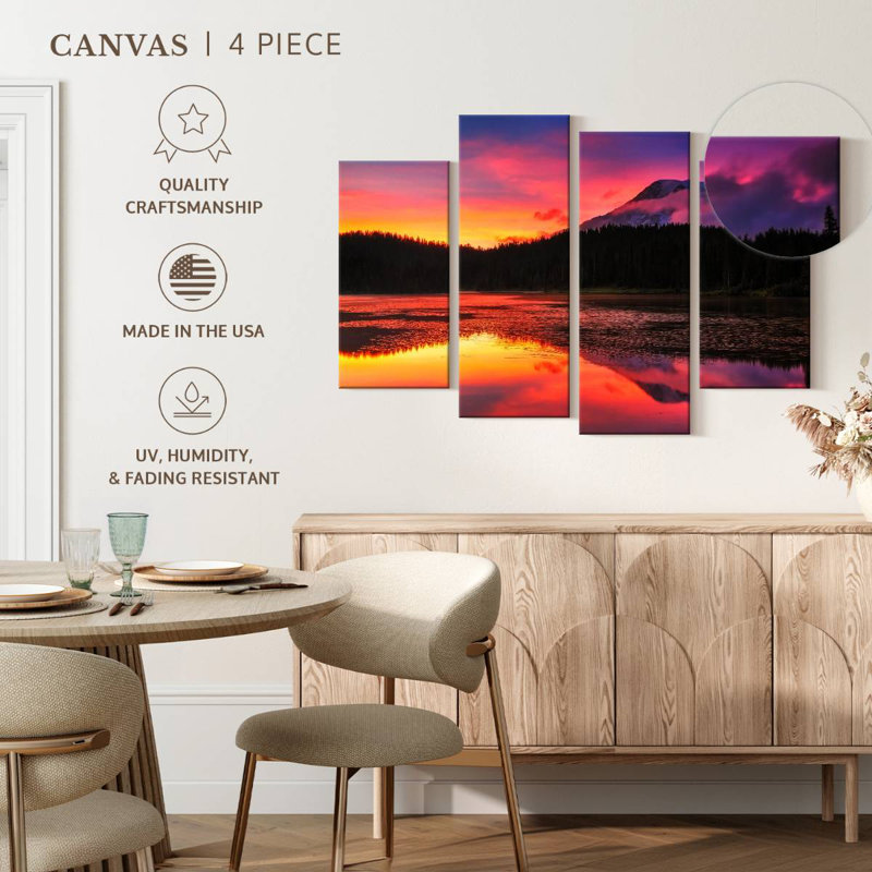Mont Rainier Sunset Glow, 22" H x 36" W