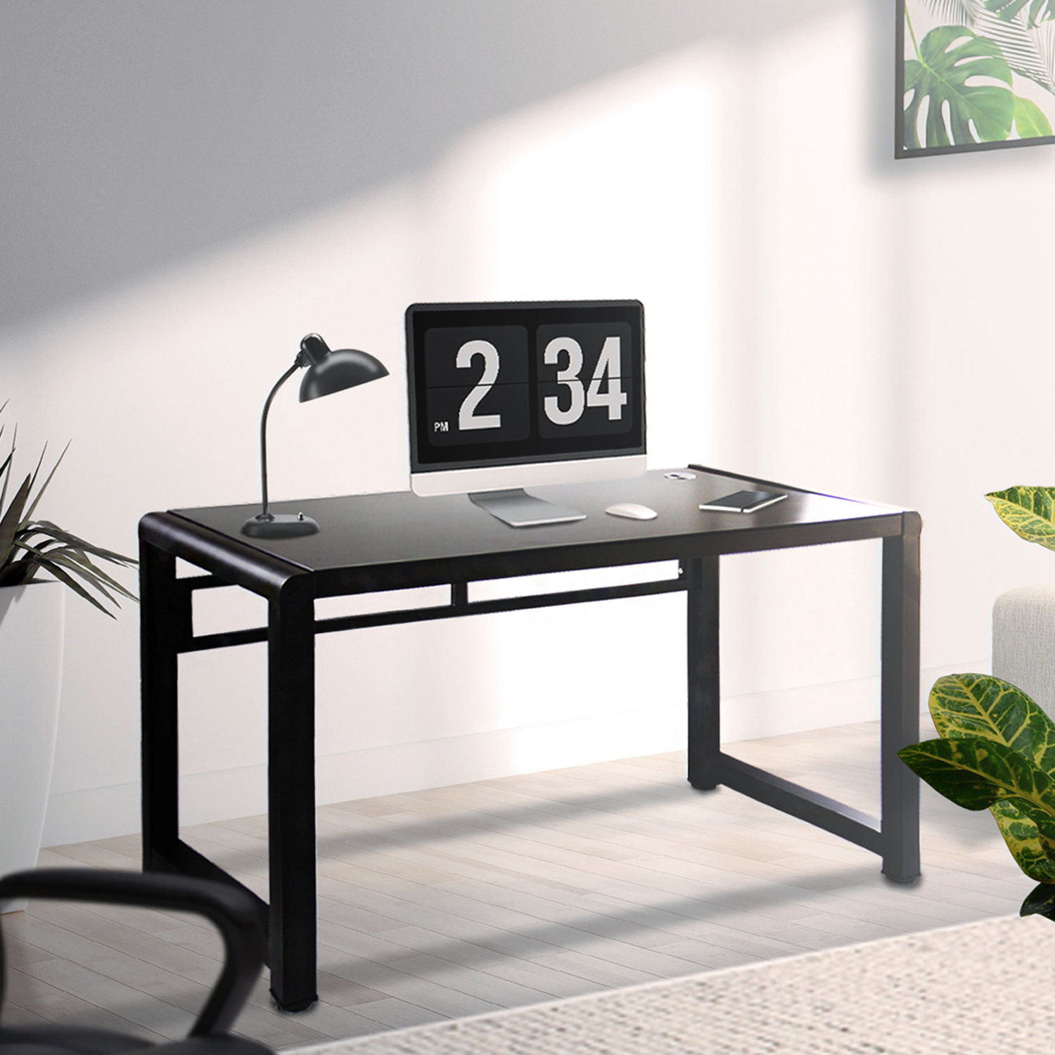 Symple Stuff Spigner Office Glass Top Standing Desk & Reviews Wayfair