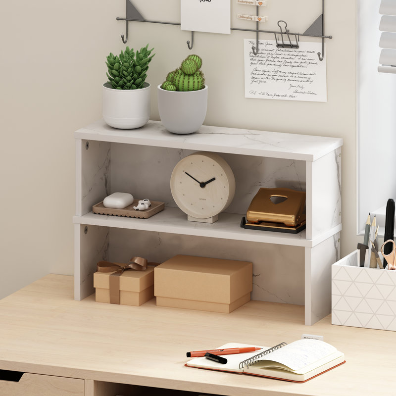 Bagdat Wood Kitchen Counter Stackable Organizer Shelf, 6.14" H x 18.9" W x 5.75" D