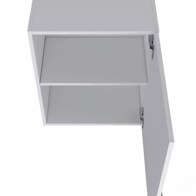 Armoire murale avec 1 porte, Blanc