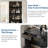 Modern Makeup Vanity Table with LED Lights, Sliding Mirror, 4 Drawers, Stool, Power Outlet, and Open Shelves – Bedroom Dressing Table with Adjustable Lighting-1074711091