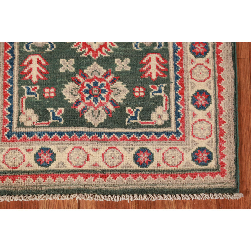 Tapis décoratif vert Kazak