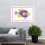 Poisson III, art mural contemporain abstrait-1724038217