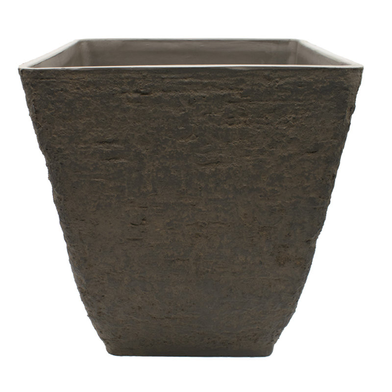 Waqaar Pot Planter, Falcon Brown, 16.75" H x 15" W x 15" D