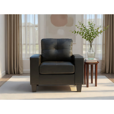 Fauteuil club noir Worthen