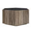 Table basse hexagonale rustique en bois rétro avec 2 tiroirs cachés-253110544