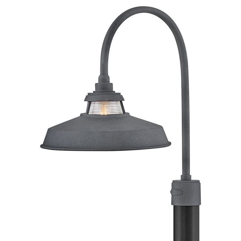 Troyer 1 - Light Pier Mount Lantern, Aged Zinc