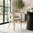 Modern 35" Black Round Dining Set For 2 With Chenille Arm Dining Chairs-1102066629
