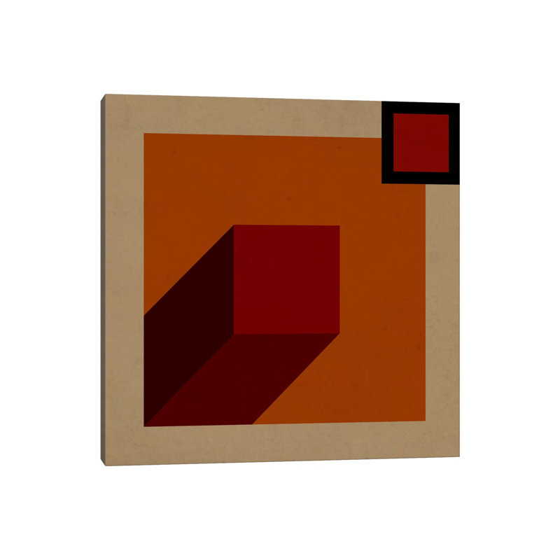 Red Prism by 5by5collective - Wrapped Canvas Print, 30.48 cm H x 30.48 cm W