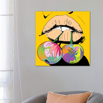 Cherries by Technodrome1 - Wrapped Canvas Print