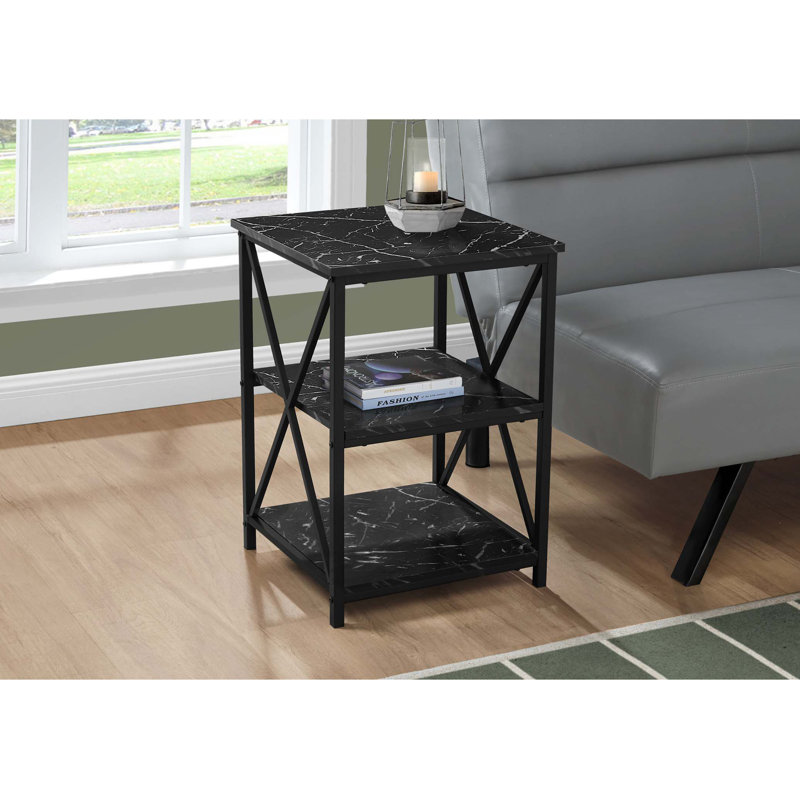 Table de chevet élégante, petite table de chevet, table d'appoint, table d'appoint, table de bout avec tablette