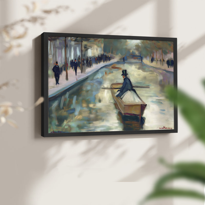 Nautical Series-XIX - Reproduction encadrée - Restickable, H 22 po x l 28 po, Noir, noir, noir, noir