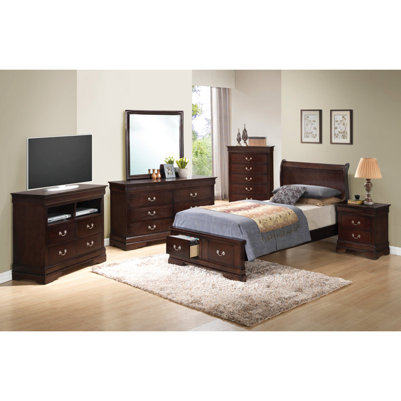 Lit avec rangement Louis Phillipe G3125D-FSB2, Beige, Simple