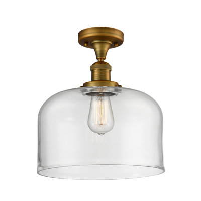 Bell - 1 Light 12" Semi-Flush Mount