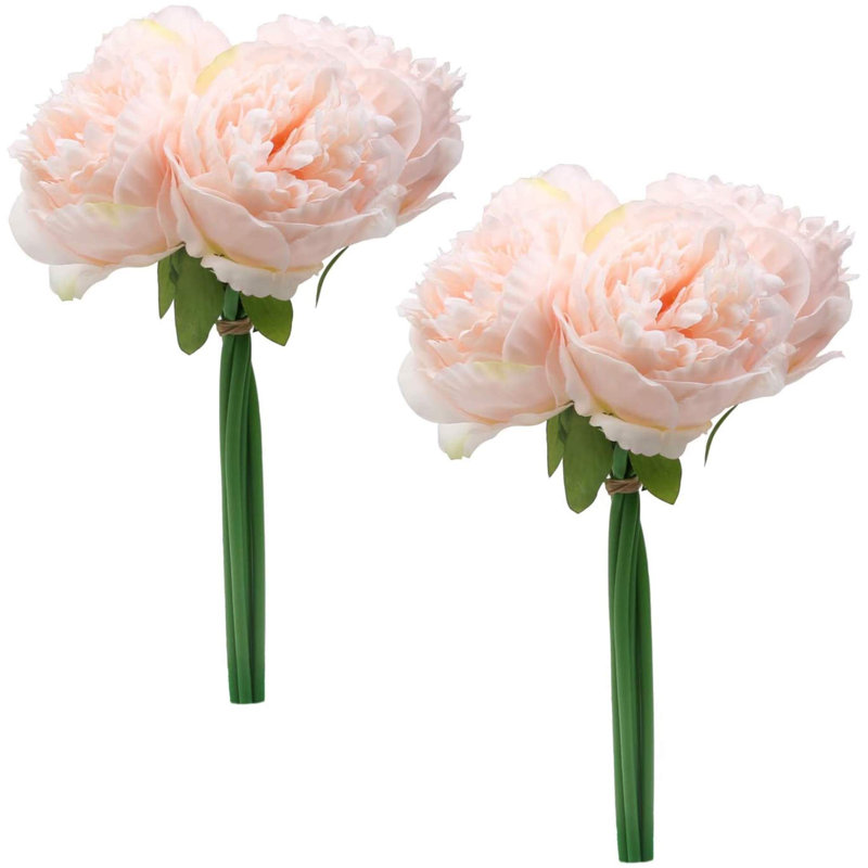 13 " Silk Peony Arrangement, Light Pink