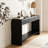 3-Drawer Console Table with Vertical Slats-1967451054