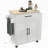 Rolling Kitchen Island with Storage Cart AC Outlets USB Ports Microwave Stand Towel and Spice Rack-482425288