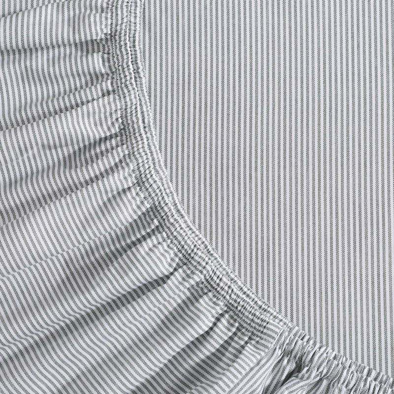 Tommy Hilfiger Printed Percale Cotton Sheet Set, Queen Sheet Set with 2 Pillowcases, Navy Stripe