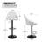 Modern Swivel Bar Stools, Adjustable Counter Height Barstools Pub Chairs with Backrest and Footrest-125958371