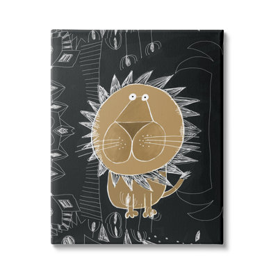 Art abstrait de griffonnage de lion