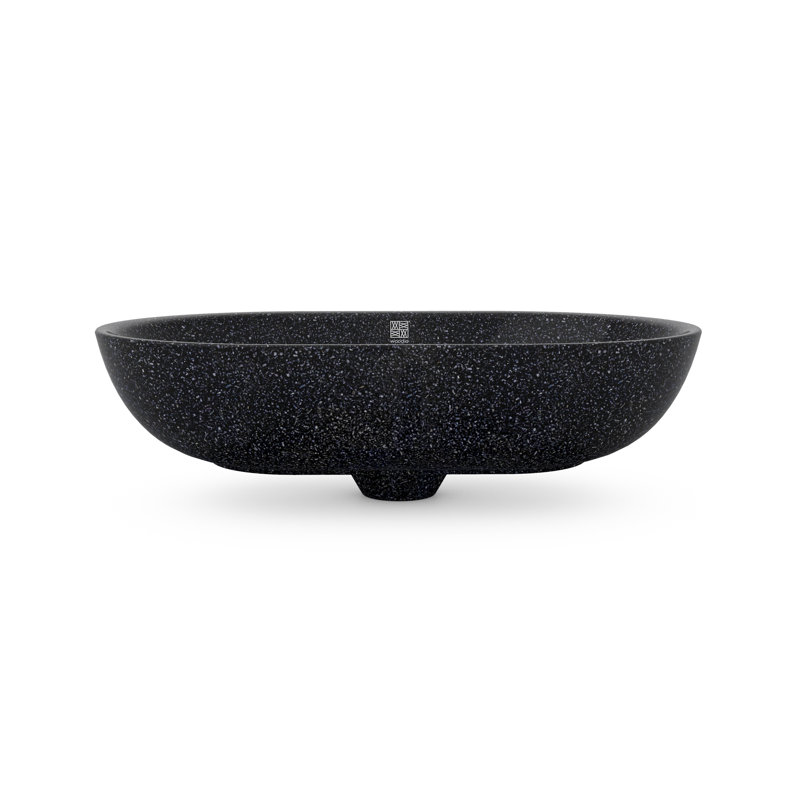 Woodio Soft60 15.748'' Wood Oval Bathroom Sink, Char