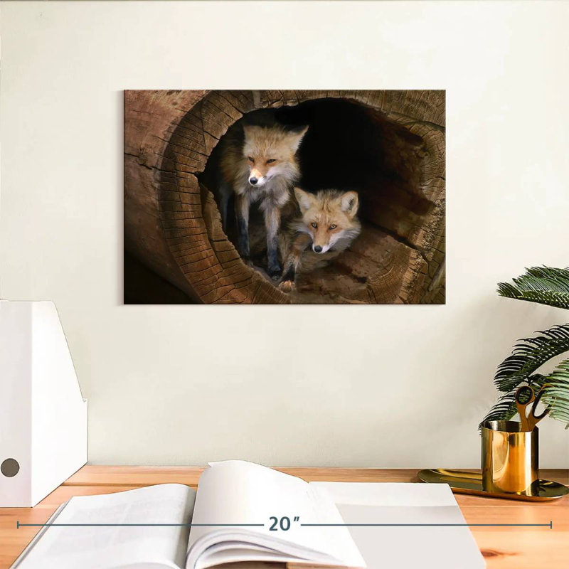 Brampt Kit Foxes, 8" H x 12" W