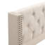 Lit plateforme Mirestone avec garniture cloutée et tête de lit moelleuse-652895316-652895318
