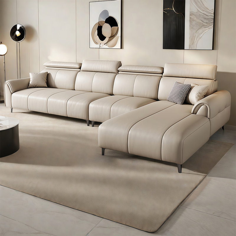 Canapé de luxe American Modern, H 38,58 po x l 133,85 po x P 70,86 po