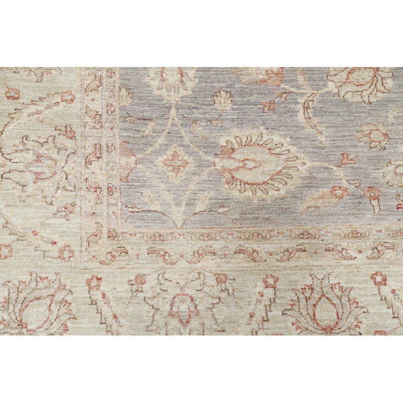Tapis ivoire noué à la main 8 pi x 10 pi Farahan