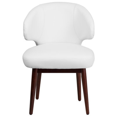 Chaise de salle d'attente en cuir avec structure en bois Dedo