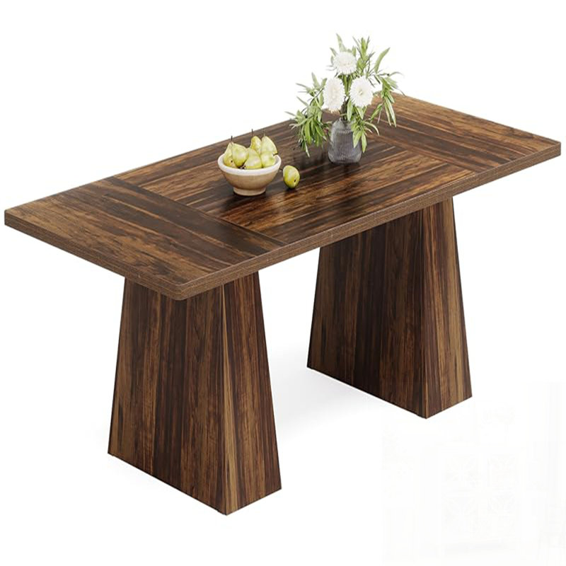 Bureau de direction moderne, grand poste de travail d'ordinateur personnel avec base à double piédestal robuste, table de travail et d'écriture élégante pour les affaires et les jeux