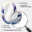 Bleu, or et mauve Splash Paint I - Miroir mural moderne ovale-459862529