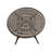 Arelli Round Metal Outdoor Dining Table With Umbrella Hole , 47.24'' in. W 47.24'' in. D