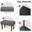 Nuha Linen Upholstered Ottoman Footrest -1111075512
