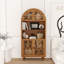 Armoire arquée en bois sculpté avec tablette ouverte