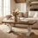 Table basse à piédestal en bois massif Sarcoline