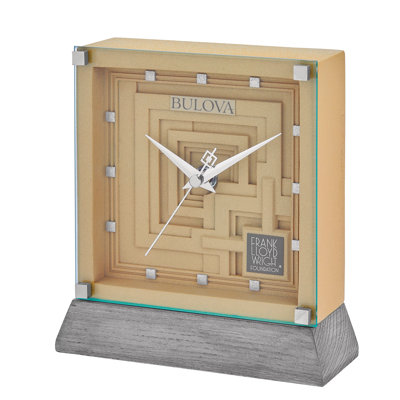 Frank Lloyd Wright - Thomas House Mantel Clock -  Bulova, B7755